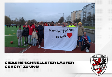 Gießens schnellster Läufer gehört zu uns!